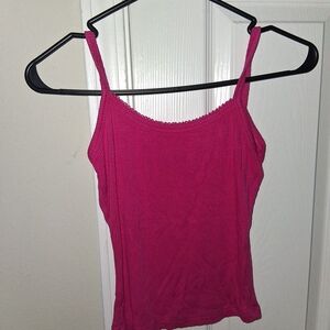 SHEIN Fuchsia Ribbed Camisole